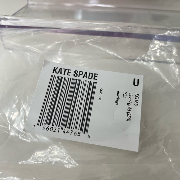 Kate Spade Sugar shaker earrings gold tone with crystal - Picture 2 of 4